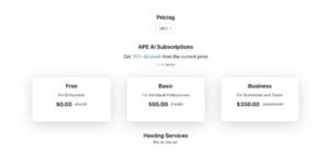 APE AI Pricing