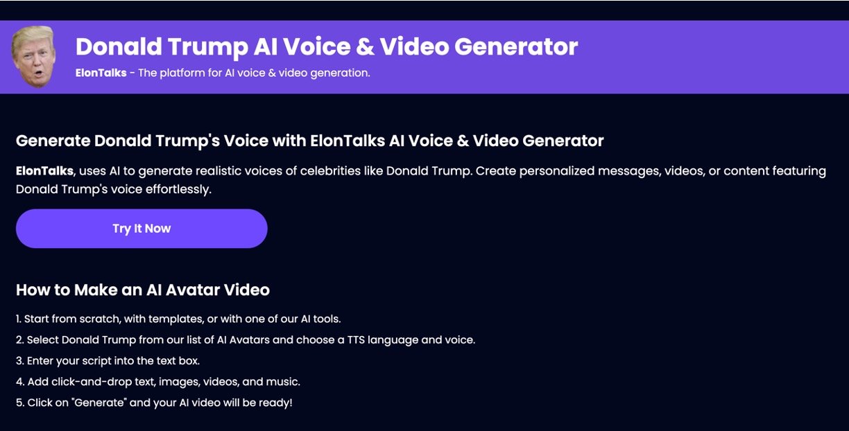 ElonTalks – Trump AI Voice