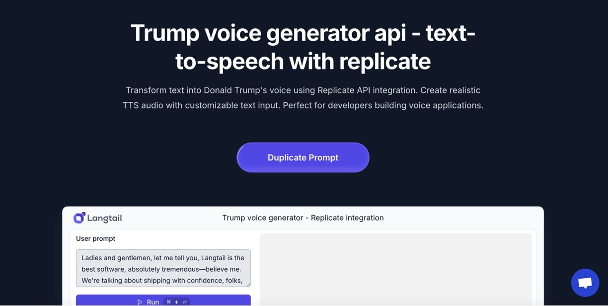 Langtail – Trump Voice Generator