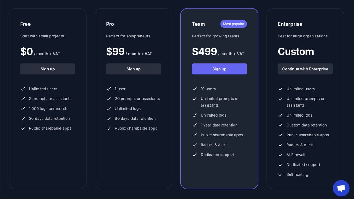Langtail – Trump Voice Generator Pricing