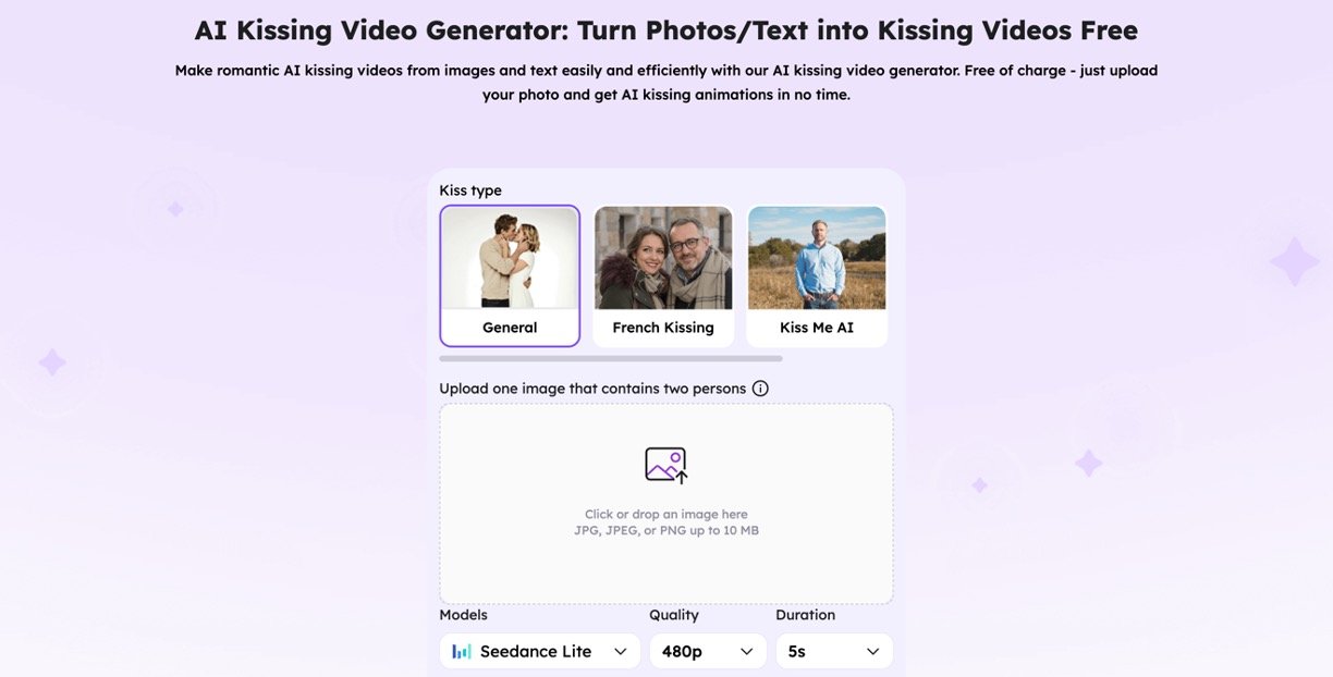 EaseMate AI Kissing Video Generator