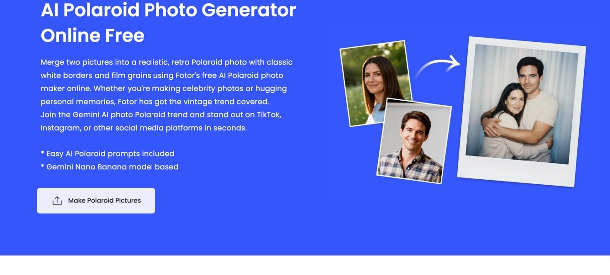 Fotor's AI Polaroid Photo Generator