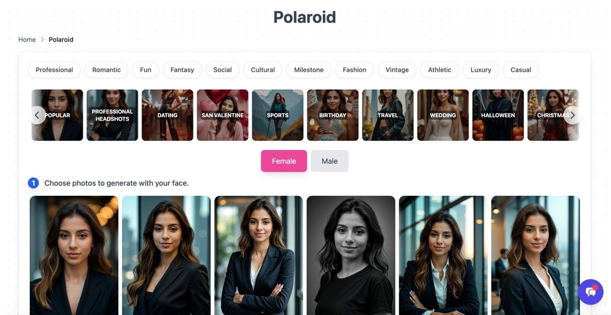 PhotoAI Studio’s Polaroid AI