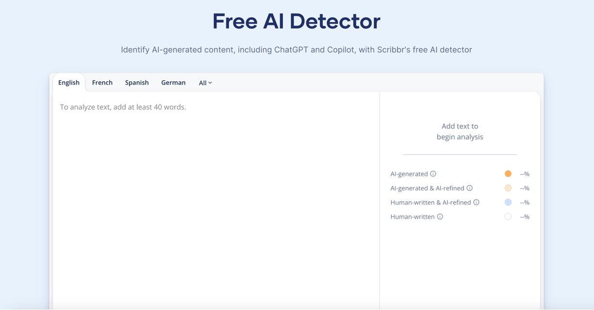 Scribbr AI Detector