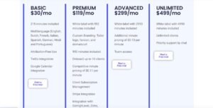 Callin AI Pricing
