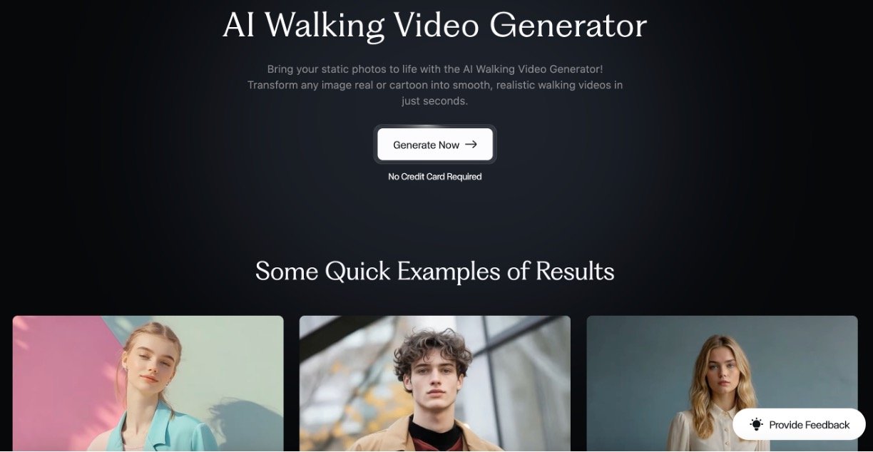 Chroma Studio’s AI Walking Video Generator