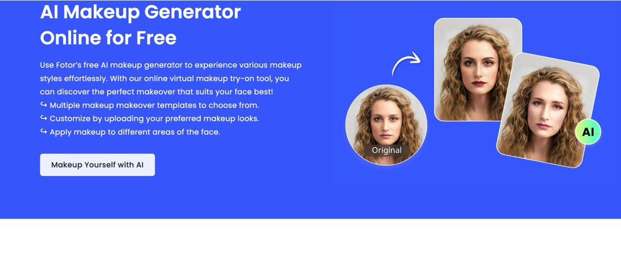 Fotor’s AI Makeup Generator