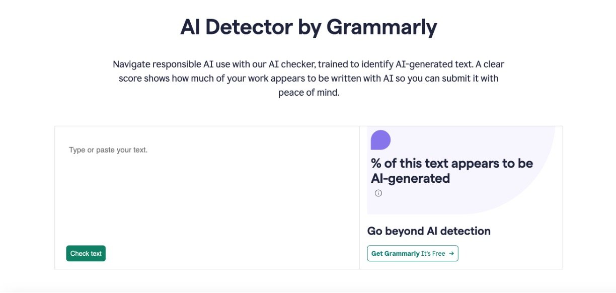 Grammarly AI Detector