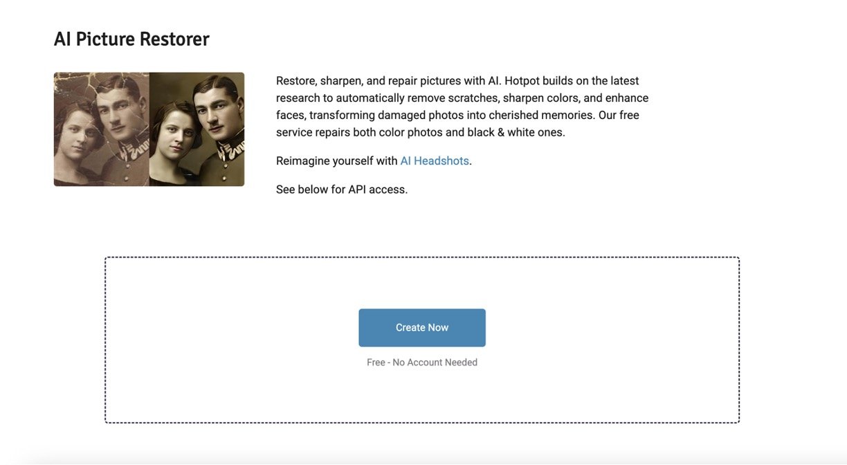 Hotpot AI Restore Picture