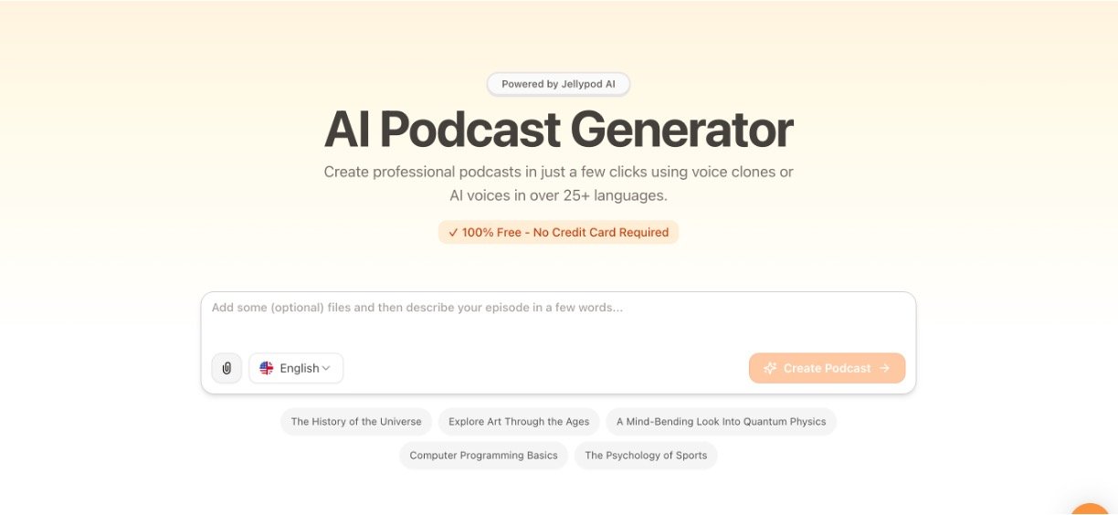 Jellypod AI Podcast Generator