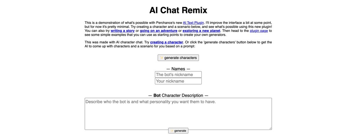 Perchance AI Chat