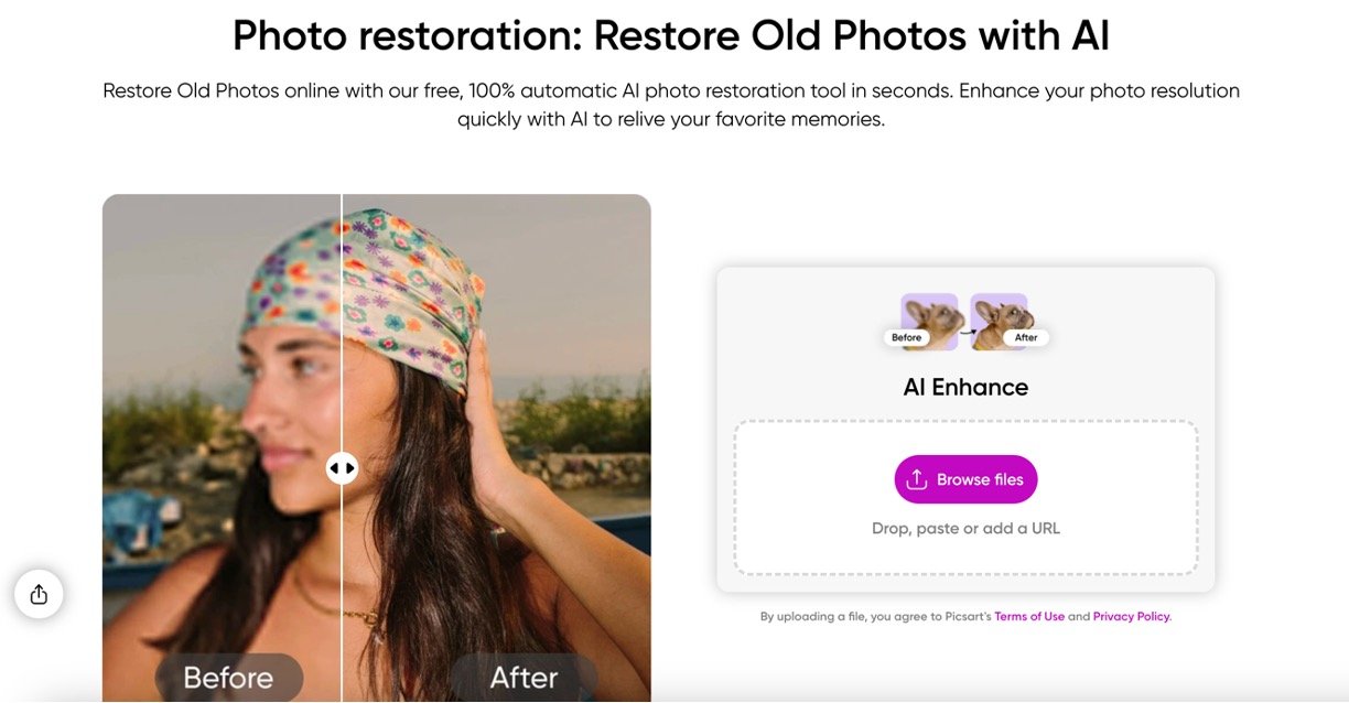 Picsart AI Image Restore