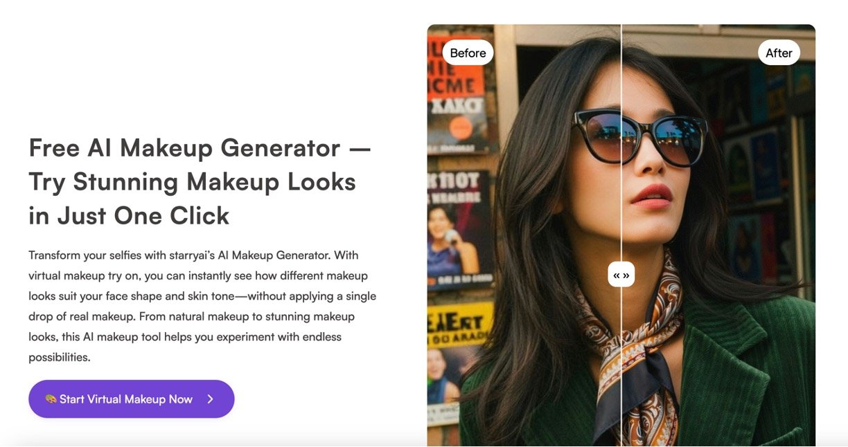 StarryAI’s AI Makeup Generator