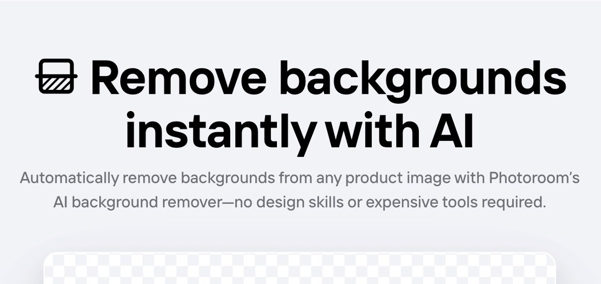 Photoroom AI Background Remover