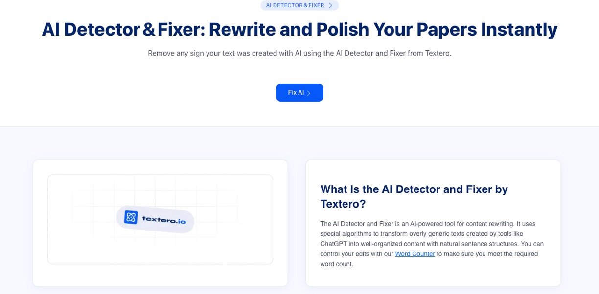 Textero AI Detector and Fixer