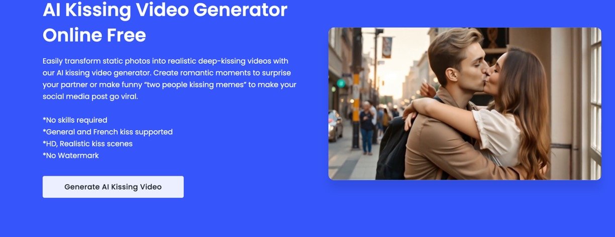 Fotor's AI Kissing Video Generator