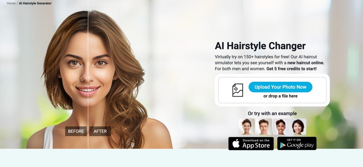 YouCam's AI Hairstyle Changer