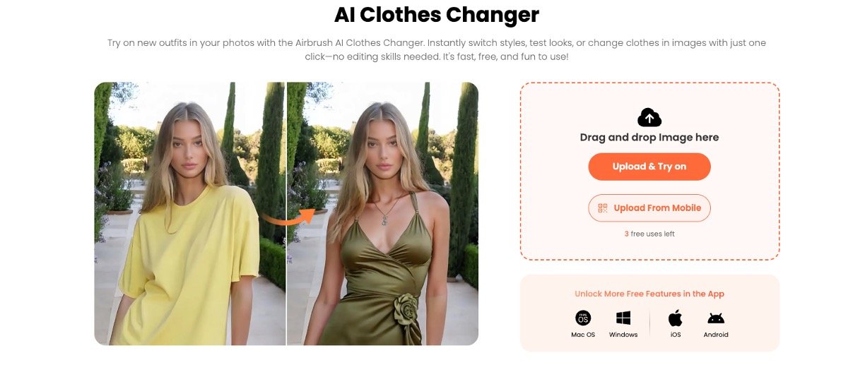 Airbrush AI Clothes Changer