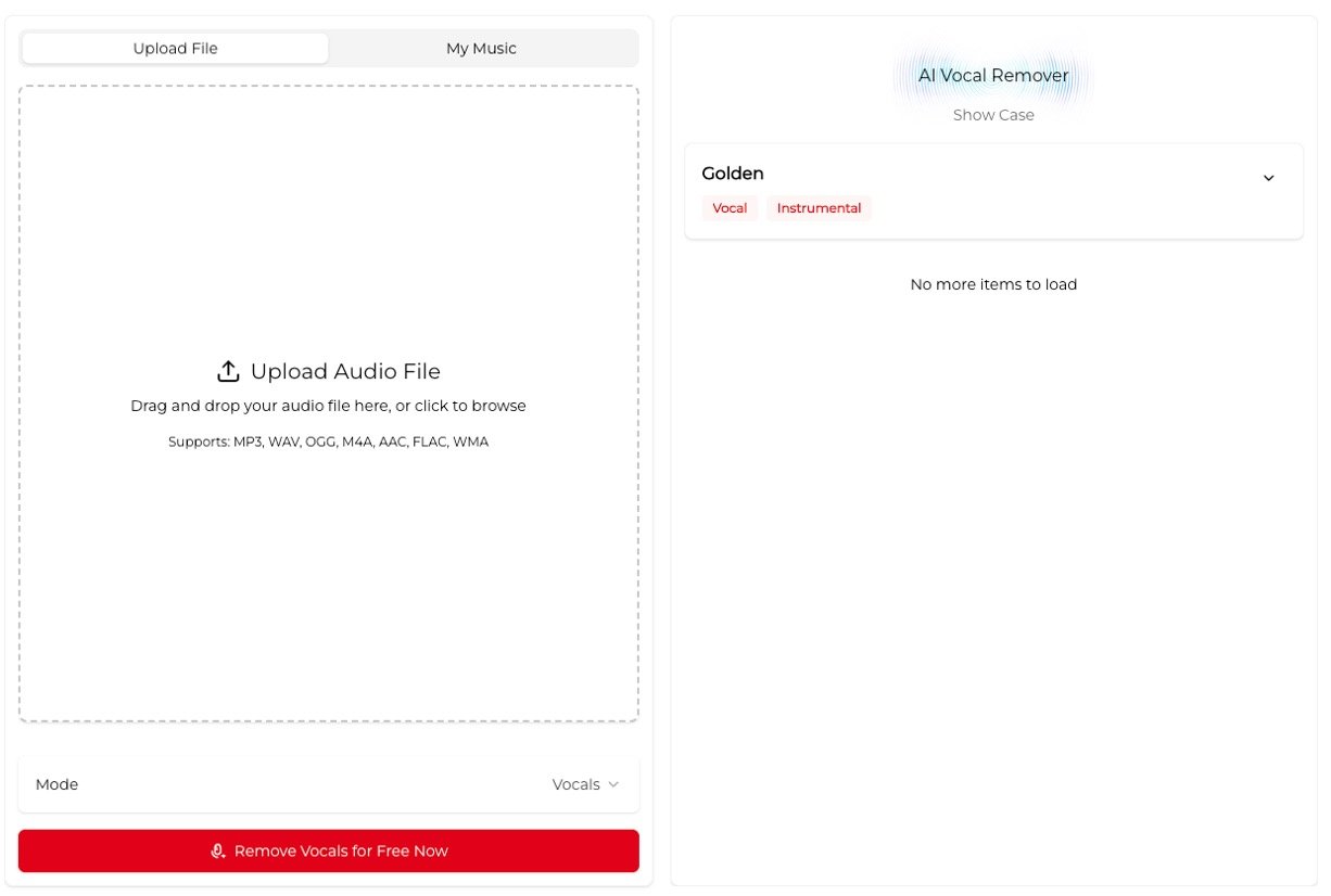 OpenMusic AI Vocal Remover