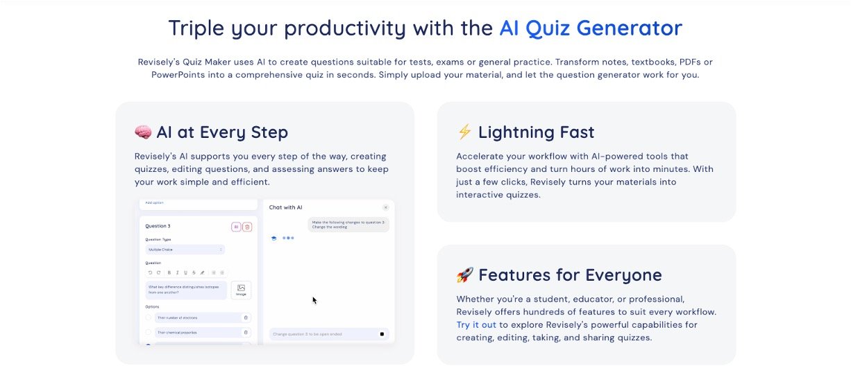 Revisely AI Quiz Generator