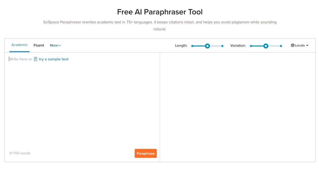 SciSpace Paraphraser