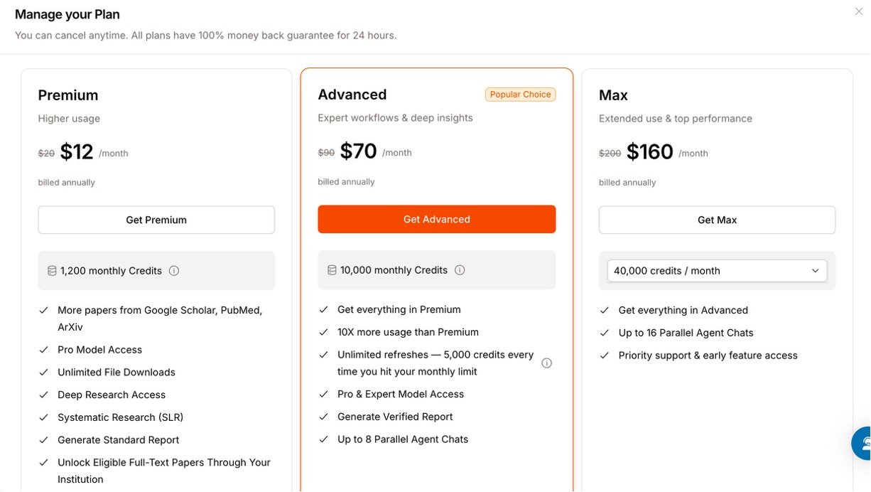 SciSpace Review Pricing